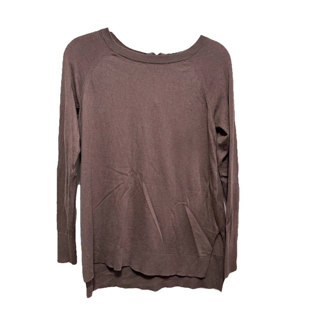 Halogen Women S Cashmere Blend Back Zip Sweater Taupe Quiet Luxury Pullover Knit